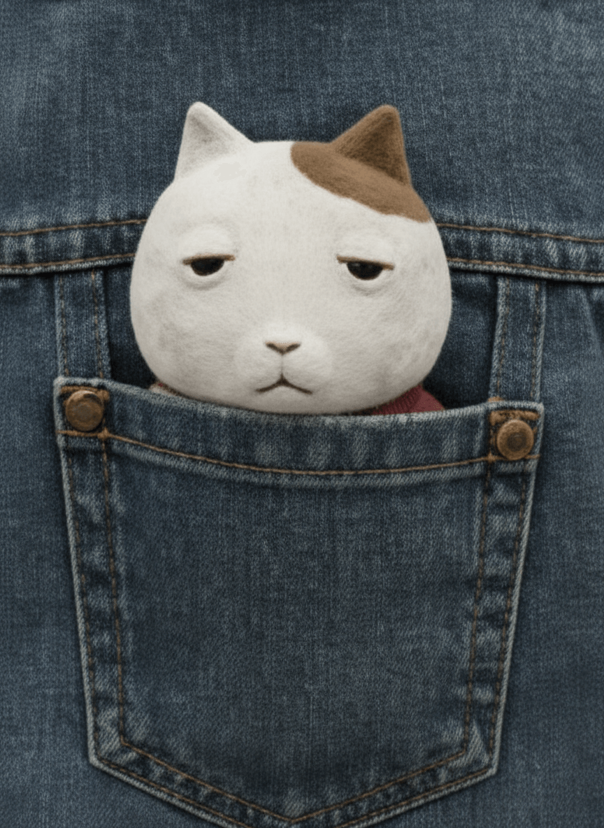 pocKET in the back pocket of a pair of jeans