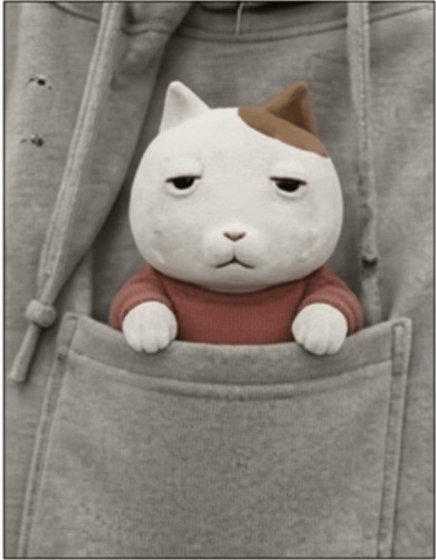pocKET in a grey hoodie pocket